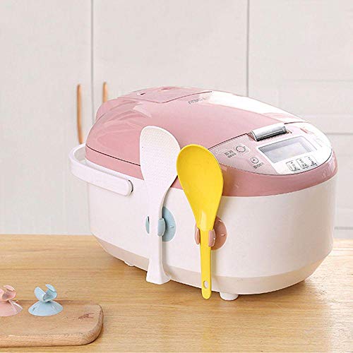Pocktyle Electric Cooker Sucker Type Rice Cooker Spoon Stand Holder Rice Spoon Shelf Rice Scoop Holder 2pcs Meal Spoon Storage Rice Shovel Rack