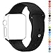 Soft Silicone Sport Style Replacement Iwatch Strap for Apple Wrist Watch (Black 38mm)