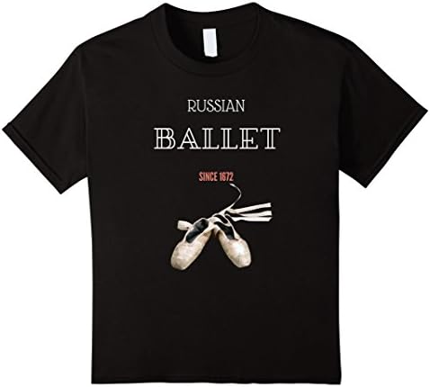 Kids Russian Ballet Since 1672 Womens &amp; Kids Fan Graphic Tee 6 Black
