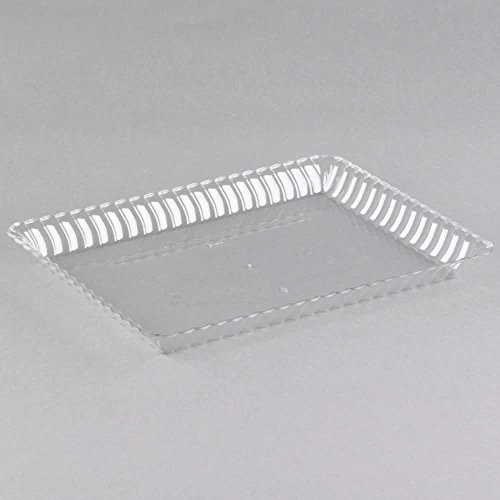Pack of 3 Elegant Hard Plastic Serving Trays/Platters/Tray Clear