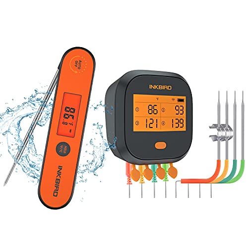 Inkbird WiFi Grill Thermometer IBBQ4T & Instant Read Thermometer IHT
