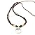 Real Spark Ring Loop Pendant Three Layer Cords Beads Frend Gift Adjustable Necklace