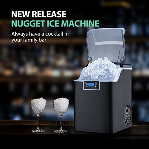 Nugget Ice Maker Countertop, FREE VILLAGE 44Lbs/24H Portable Ice Maker