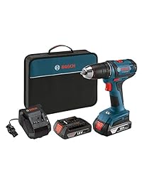 Taladro atornillador compacto Bosch GSR18V 190B22 de 1 2 pulgada y 18 V (incluye dos baterías de 1.5 Ah)