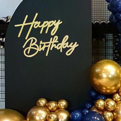 Happy Birthday Sign for Backdrop - Glitter Felt Happy Birthday Letter Sign for Balloon Arch Birthday Party Balloon Arch