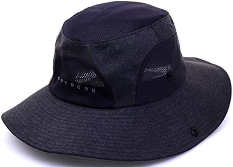Supplex Outdoor Mens Sun Hat Wide Brim Dress Foldable Shapeable Protective (Charcoal)