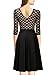 Miusol Women's 1950'S Style 2/3 Sleeve Evening Party Swing Dress