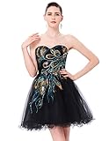 GRACE KARIN Sequins Strapless Prom Dress for Women CL4975 (Multi-Colored)
