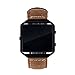 Wearlizer Bands Accessories, Premium Suede Leather Replacement Strap with Black Metal Frame and Buckle for Fitbit Blaze Special Edition Gun Metal - Brown Large