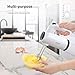 SHARDOR Hand Mixer Electric with 6 Stainless Steel Attachments (2 Beaters,2 Dough Hooks,2 Whisks) and a Storage Case, Handhold Kitchen Mixer,White