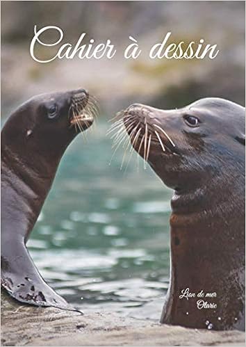 Amazon Fr Lion De Mer Otarie Cahier A Dessin Cadeau Enfant Fille Garcon 100 Pages Portrait Blanc Manot Angelique Livres
