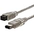 3ft 9 pin Male to 6 pin Male Clear Firewire 800/400 Cable for IEEE 1394 devices