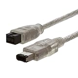 3ft 9 pin Male to 6 pin Male Clear Firewire 800/400 Cable for IEEE 1394 devices