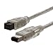 3ft 9 pin Male to 6 pin Male Clear Firewire 800/400 Cable for IEEE 1394 devices