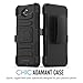 Lumia 650 Case - MoKo [Heavy Duty] Full Body Rugged Holster Cover with Swivel Belt Clip - Dual Layer Shock Resistant Microsoft Lumia 650 5.0 Inch 2016 Smartphone Case, Black