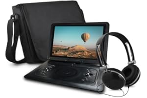 Core Innovations 14" Portable DVD Player with Headphones, Remote Control, and Carrying Case, Black