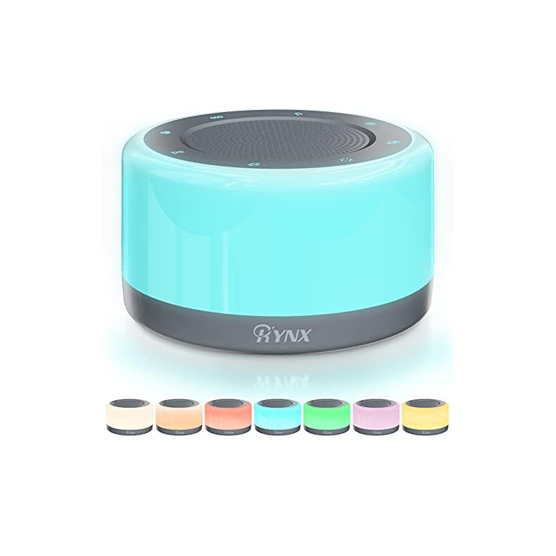RYNX White Noise Machine with Adjustable Night Light for Sleeping, Sound Machine for Baby Adults Kids, 32 Soothing…