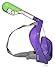 Easy Snorkel EasyBreath Full Face Snorkel Mask, Perfect Purple, Small/Medium