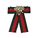 Beatfull Designer Rhinestone Pre-tied Ribbon Bow Tie for Men / Women, Bee Brooch Pin Collar Jewelry (green(bee1))