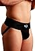 S&C Gym Athletic Cotton Supporter Jockstrap with Cup Pocket for Men, Black, Small