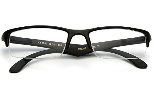 Newbee Fashion - Unisex Slim Fit Half Frame Clear Lens Glasses