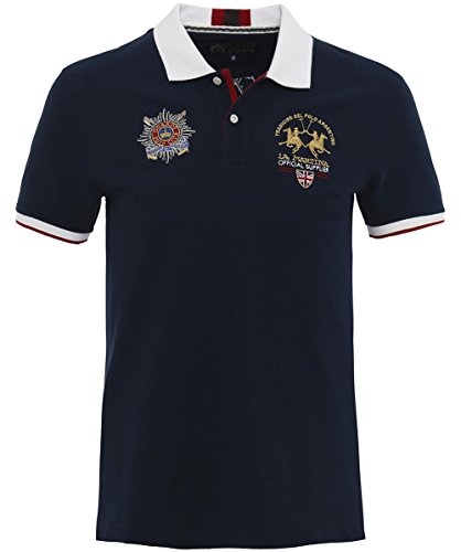 La Martina Men's Slim Fit Pique Tantalo Polo Shirt Navy XXL