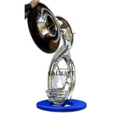 Bb Flat Silver Sousaphone Tuba With Free Case+Mouthpiece Bb Big Bell 24" Nickel | Collectible Gift, Perfect for Christmas &amp; Holiday Gifting
