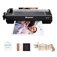 5 in 1 Blusmart Laminator Set, A4, Trimmer, Corner Rounder, 20 Laminating Pouches, Photo Frames, Black