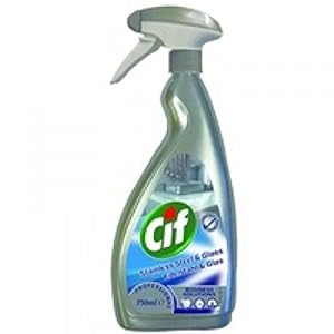 Cif 7517938 Professionele roestvrijstalen en glasreiniger, 750 ml