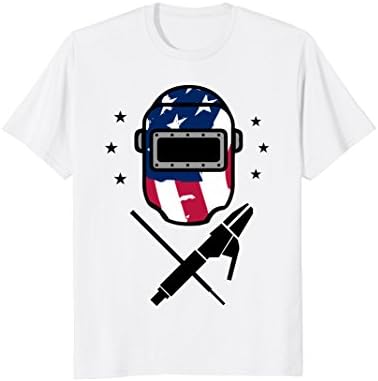 American Welder Shirt | US Flag Welding Hood T-Shirt Gift