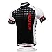 WOLFBIKE Men's Cycling Short Sleeve Jersey, OR Jersey + 3D Padded Shorts Set (British Wind, US XL/CN XXXL)