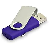 AiAude Swivel 16GB USB 2.0 Flash Drive 16GB Capacity with LED Light (Blue)