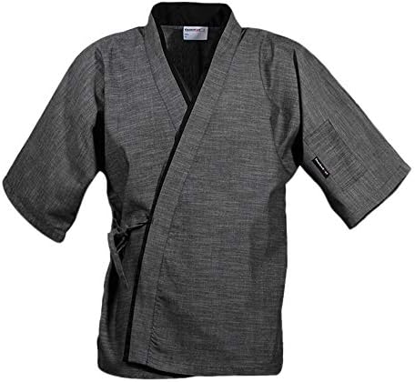 XRRa Men's Chef Coat 3/4 Sleeved Korean Cuisine Restaurant Snaps Chef's Work Clothes Chef Jacket