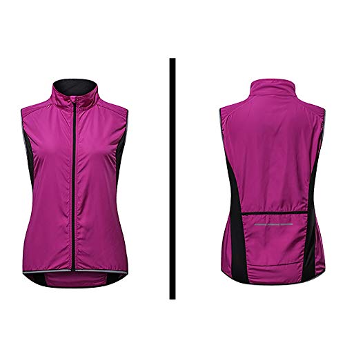 Mannen Fietsen Vest Mouwloos Waterdicht Winddicht MTB Gilet Met Reflecterende Strip (Kleur: Paars, Maat: Large) - Afbeelding 3