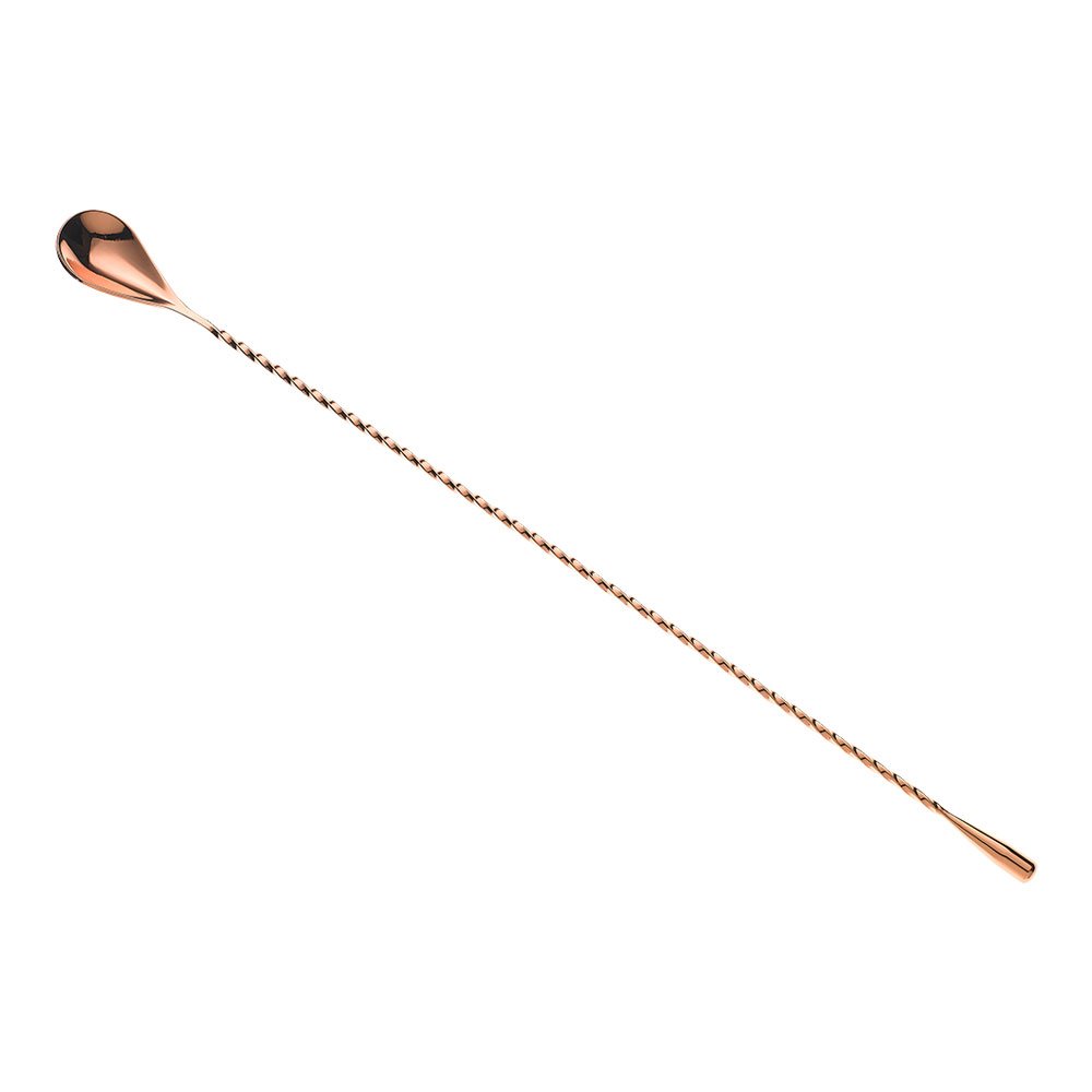 Barfly Barfly Bar Spoon with Teardrop End, Stainless Steel, Copper, 39.878 x 2.54 x 1.27 cm