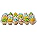 Decony 24 Compartment cupcake containers plastic disposable Cupcake Boxes muffin carrier - Great for high topping - 5 pc. - 24 slot each - Plus White standard size baking cups