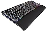 CORSAIR K65 LUX RGB Compact Mechanical Keyboard - USB Passthrough & Media Controls - Linear & Quiet - Cherry MX Red - RGB LED Backlit