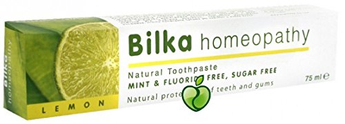 Bilka Homeopathy Natural Toothpaste Menthol Free Fluoride Free Peppermint Free With Lemon 75Ml