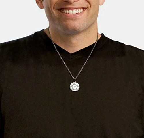 Pendant-Sports-Prayer-Necklace-Crafted-in-Stainless-Steel-with-Luke-137-on-The-Back-Nicely-Presented-in-a-Black-Velvet-Jewelry-Box-Available-in-Baseball-Football-Hockey-Racing-Soccer-Volleyball