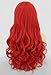 Topcosplay Womens Wigs Red Curly Long Cosplay Halloween Costume Party Wig Hair Synthetic Fiber
