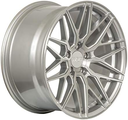 F1R F103 Brushed Silver Wheel with Machined Finish (18 x 9.5 inches /5 x 100 mm, 38 mm Offset)