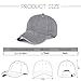 WINCAN Washed Dyed Cotton Twill Low Profile Adjustable Baseball Cap Denim 6 Panel Stitch Baseball Hat (Grey) [Apparel]