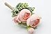 Yokoke Pink Groom Boutonniere with Pin, Artificial Succulent Plants Best Man Boutineers Buttonholes Corsage Bouquet Silk Flowers for Wedding Prom Man Suit Decor 4 Pcs