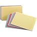 Oxford Ruled Index Cards, 3 X 5, Blue/violet/canary/green/cherry, 100/pack