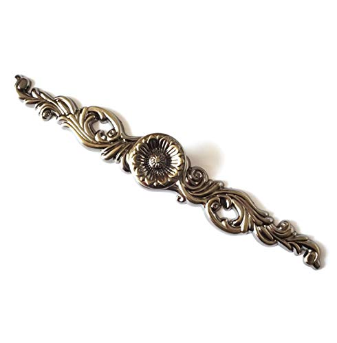 image for LBFEEL Rustic Vintage Antique Brass Knob Backplate Drawer Pull Cabinet