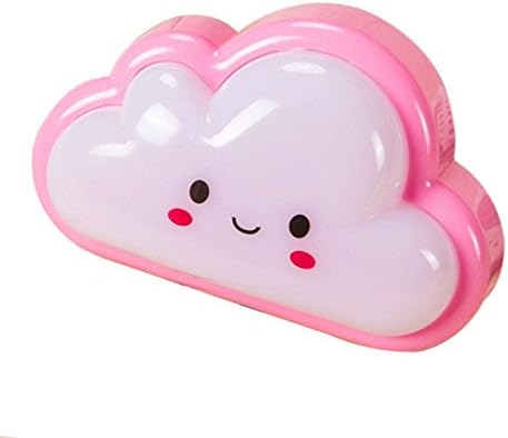 Cute Bedroom Cute Smile Face Cloud LED Lamps Kids Baby Nursery Night Light Lamps (Pink)