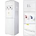 KUPPET 5 Gallon Water Cooler Dispenser Top Loading Freestanding Water Dispenser with Storage Cabinet, Two Temperature Settings-Hot, Cold, WHITE