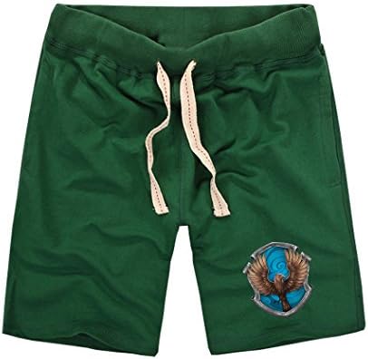 Sysuer Mens Harry Potter Ravenclaw Logo Cotton Casual Shorts Pants Gym Shorts Green