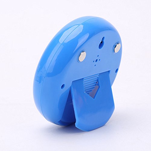 AVOLUTION Indoor Temperature Hygrometer Weather Station Round LCD Digital Touch Screen Temperature Humidity Meter - Blue