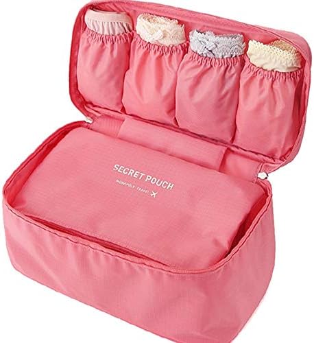 ランジェリーポーチ 下着 ブラ収納 旅行 ブラジャー ショーツ トラベル ケース ピンク Tarunniketanpublicschool Com